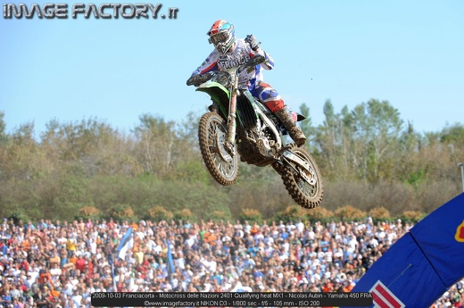 2009-10-03 Franciacorta - Motocross delle Nazioni 2401 Qualifying heat MX1 - Nicolas Aubin - Yamaha 450 FRA